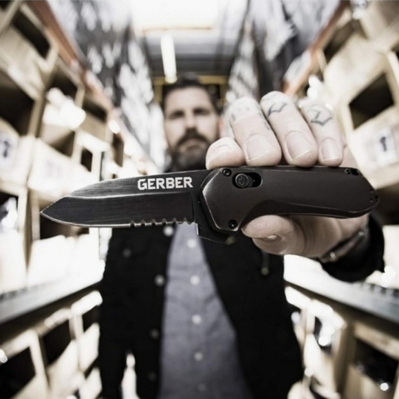 Gerber Gear Highbrow Compact, serrated spring assisted EDC. - Picture 3 of 8